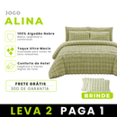 [Leve 2, Pague 1] Jogo de Cama Completo Alina em 100% Algodão Nobre (Sua cama com conforto de um hotel 5 estrelas!) + BRINDE: 2 Fronhas